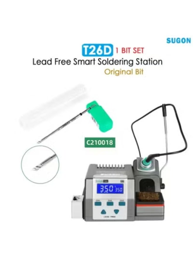 Sugon T26D Soldering Iron Station Lead Free 2S Fast Heating Soldering Iron With 1 BIT C210-018